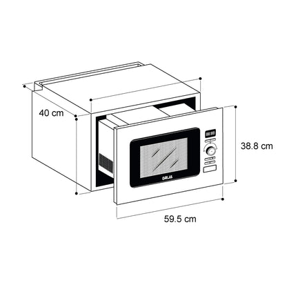 Horno Microondas Negro Napoli 25 Drija