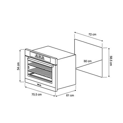 Horno Eléctrico 76 cm Pacific 76 Drija
