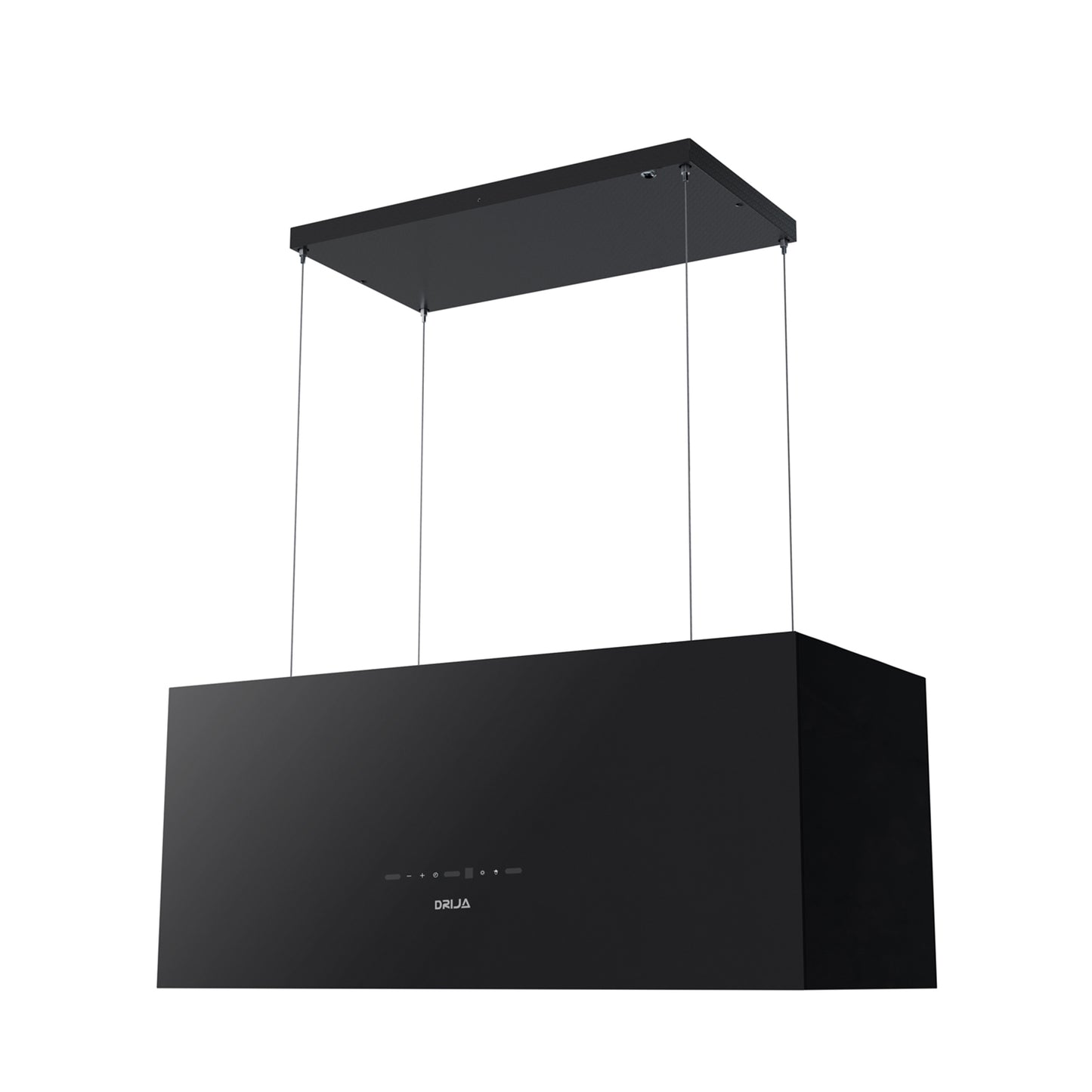 Campana de Isla de Vidrio Negro Pendente 90-B Drija