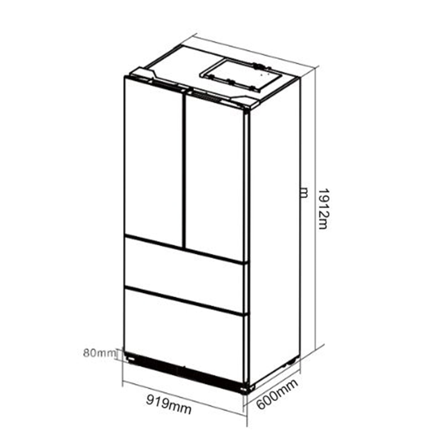 Nevera Side by Side de Acero Negro 520 Litros 18.1" DARKI18FD4P Drija