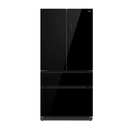 Nevera Side by Side de Espejo Negro 520 Litros 18.1" GLASSB18FD4P Drija