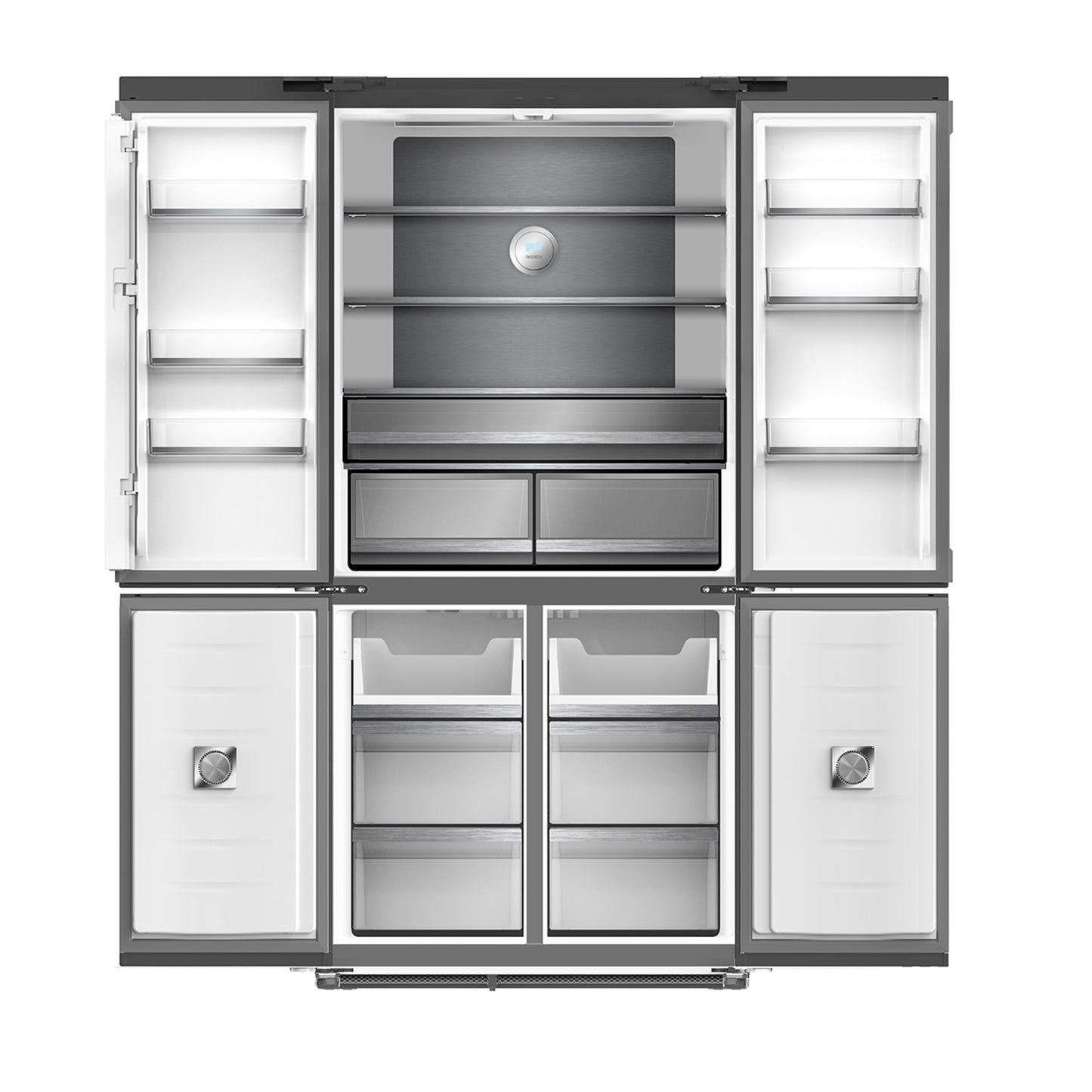 Nevera Side by Side de Espejo Negro 522 Litros 18.4" GLASSB18FD4P Drija