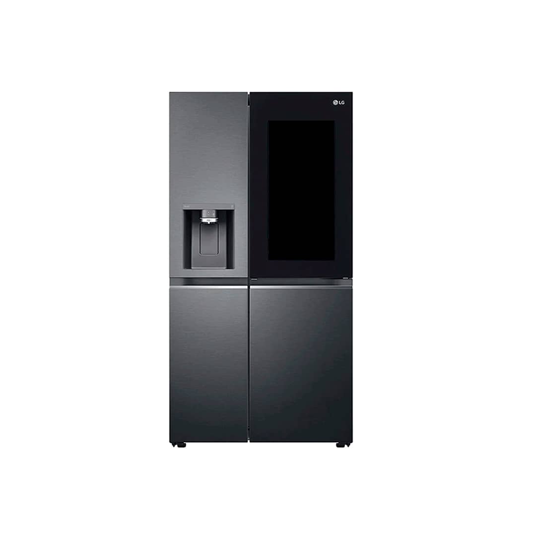 Nevera Side by Side de Acero Negro Mate InstaView con Dispensador de Agua de 676 Litros LG