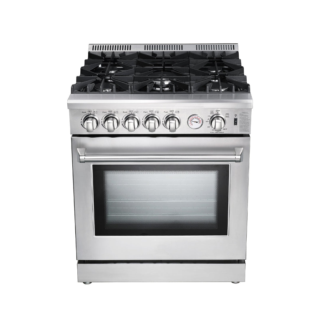 Cocina a Gas de Acero Aspecto Industrial 30" Venecia 76 Drija