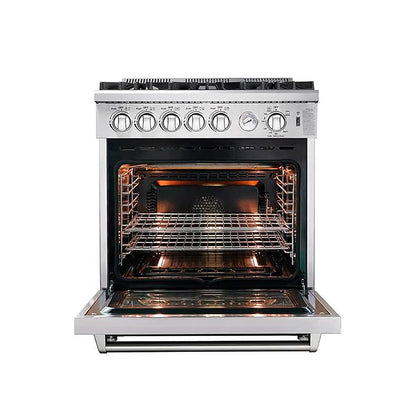 Cocina a Gas de Acero Aspecto Industrial 30" Venecia 76 Drija