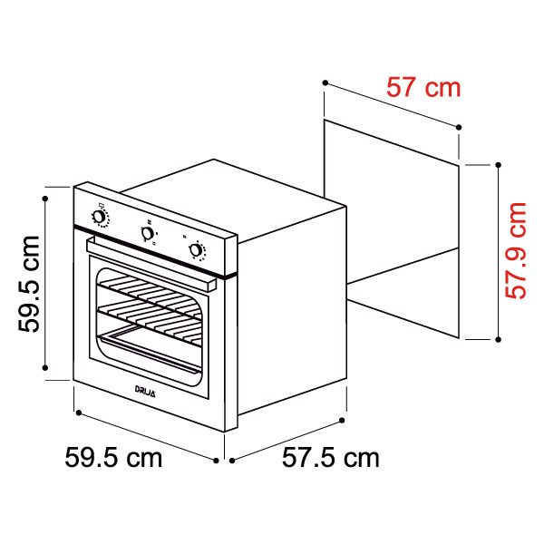 Horno Eléctrico 24" Latino 60 Black Drija