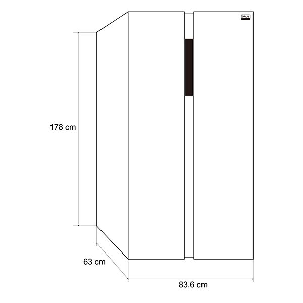 Nevera Side by Side Espejo Azul de 435 Litros Mirror Drija