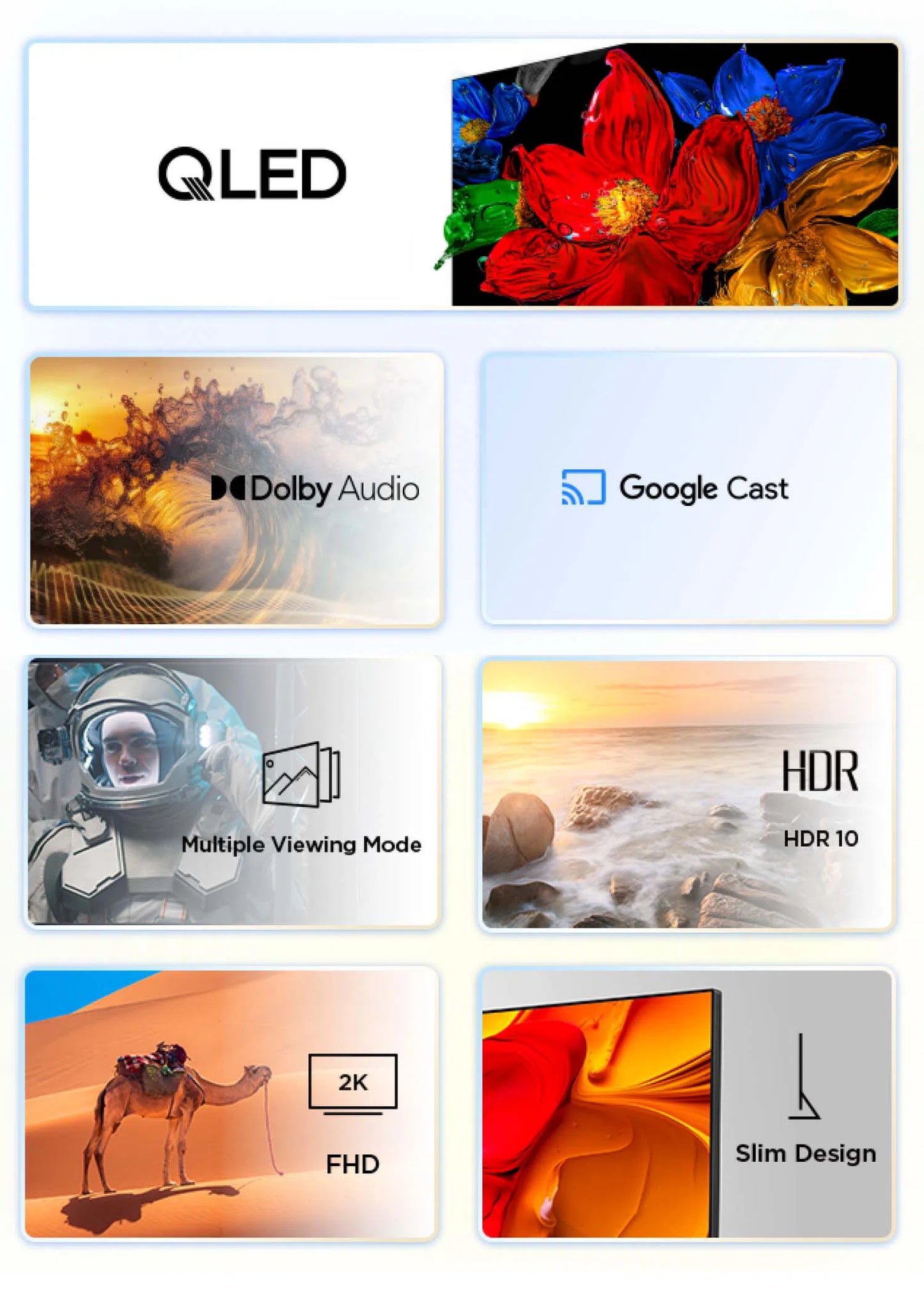 Televisor GOOGLE TV QLED FHD 50" TCL
