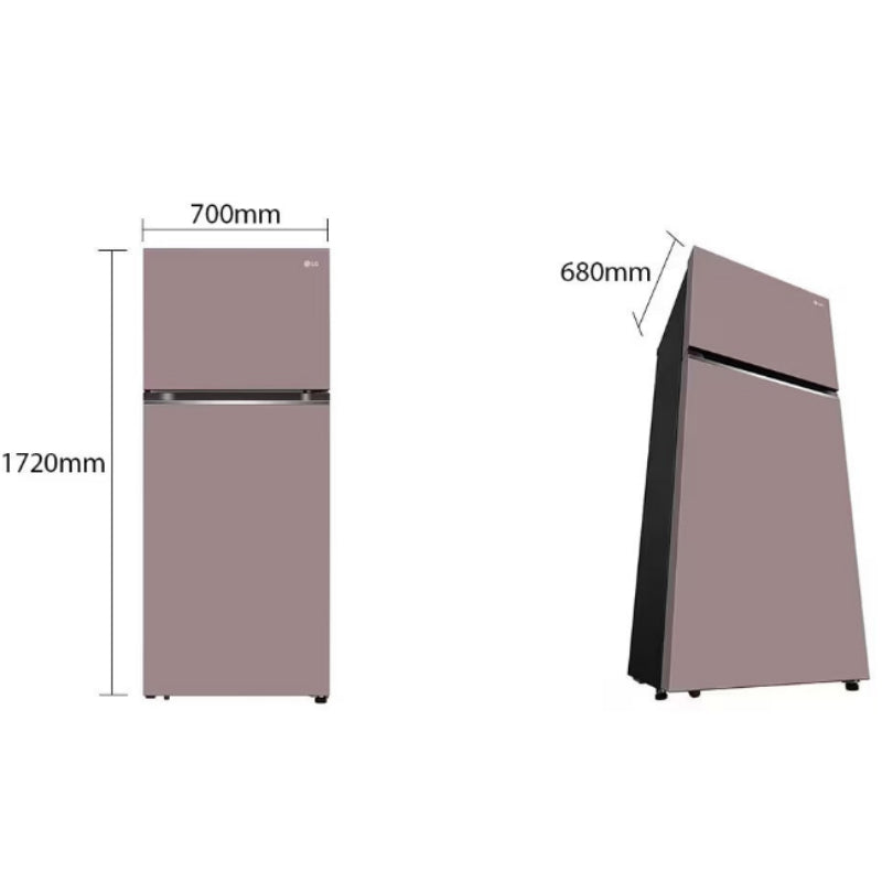 Nevera de Puerta Rosada (Clay Pink) de 375 Litros LG