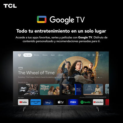 Televisor GOOGLE TV QLED 4K UHD 55" Serie 55T6C TCL