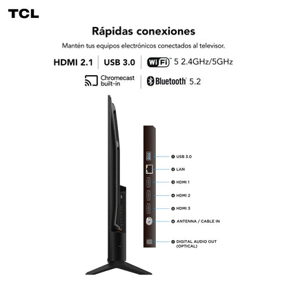 Televisor GOOGLE TV QLED 4K UHD 55" Serie 55T6C TCL